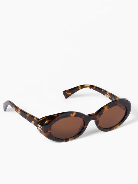 Accessories - NWT Miu Miu Like Oval Acetate Tortoise Sunglasses MU B09S